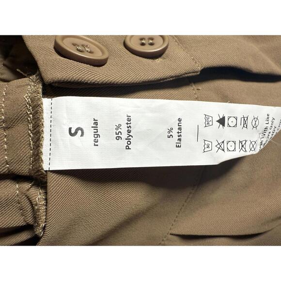 NWT High Waisted Zipper Pocket Shirred Straight Leg Work Pants Size Small - Picture 8 of 12